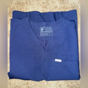 Women's Figs Navy Blue top Medium